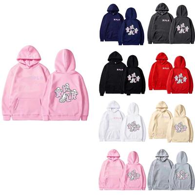 Женская однотонная толстовка с капюшоном и длинным рукавом с принтом