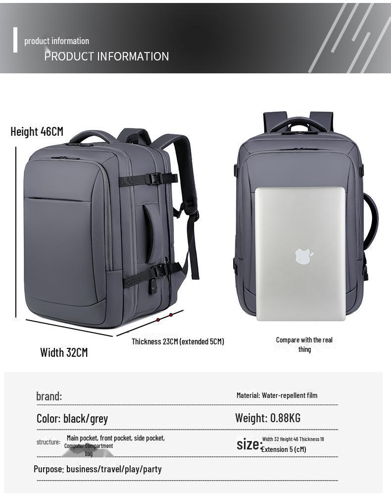 Набор дорожных рюкзаков большой вместимости с отделением для сухого/влажного - Идеально подходит для деловых поездок