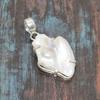 Biwa Pearl Gemstone Handmade  925 Sterling Silver Jewelry Pendant For Halloween