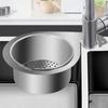 Stainless Steel Sink Strainer Basket, Round Sink Drainer Basket for Sink Food Strainer or Storage Rack, Kitchen Garbage Filter