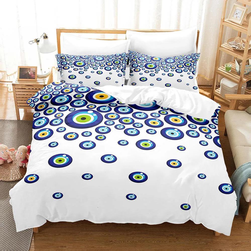 Хип-хоп Турецкий Глаз Фатимы Постельное белье Односпальный Полуторный Двуспальный Кинг-сайз Взрослые Мальчики Мужчина Спальня Пододеяльники Набор простыней