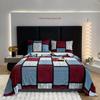 2024 Geometric Square Milk Velvet Blanket - Lightweight, Soft, Printed Design (Pillowcase Not Included)