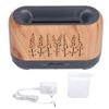 Humidifier 200ml Aroma Diffuser Wood Grain Flame Pattern Light Low Noise 100?240VUS Plug