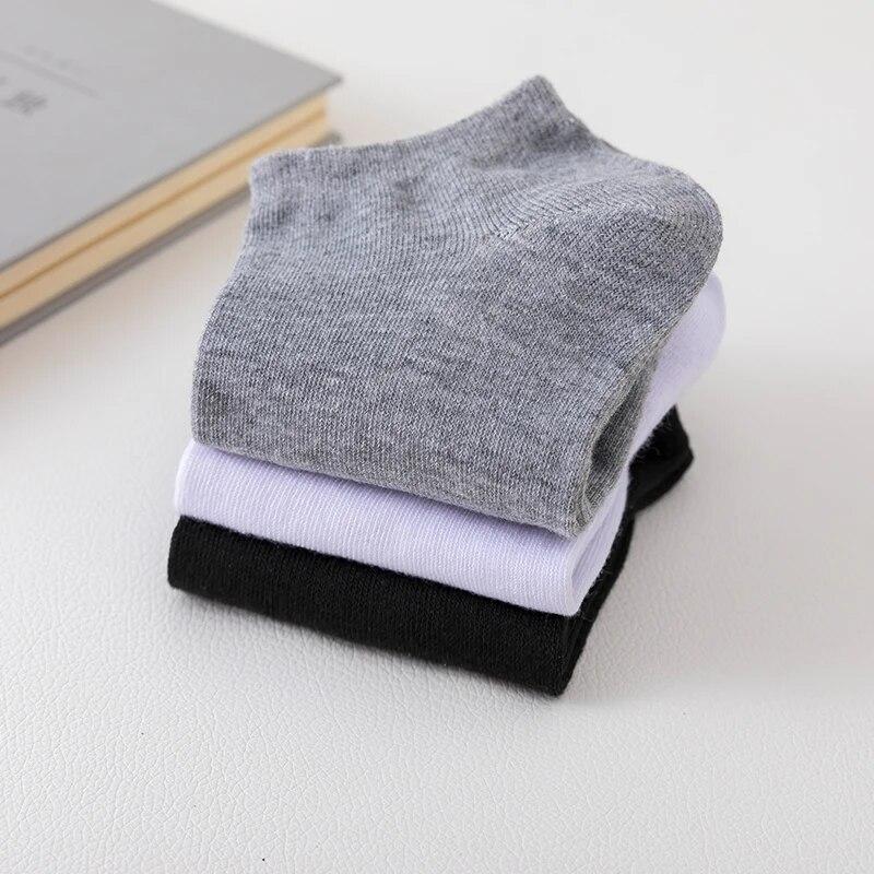 5 пар женских/мужских носков-лодочек, невидимые низкие нескользящие летние носки до щиколотки, однотонные, повседневные, дышащие