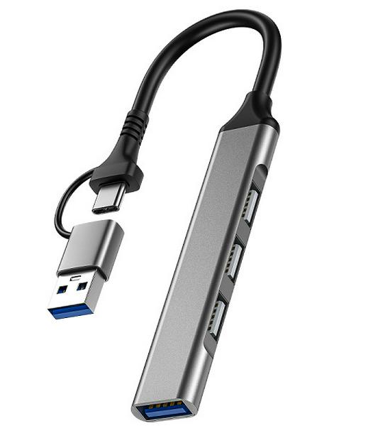 4-в-1 USB 3.0 концентратор Type-C док-станция для телефонов и компьютеров