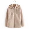 Women's Warm Hooded Jacket Zipper Casual Jacket Thickened Loose Warm Jacket