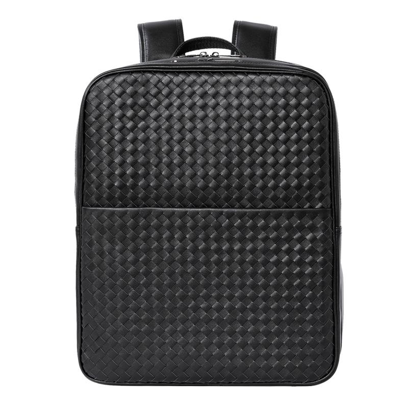 Мужской тканый рюкзак Baothead Layer Cowhide Backpack, модная большая вместимость, деловая сумка высокого класса для мужчин, сумка для компьютера