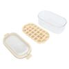 Ice Cubes Tray Double Layer 54 Grids Large Capacity Ice Maker Mould with Lid Bin Scoop for Freezer Beige (Soft Bottom