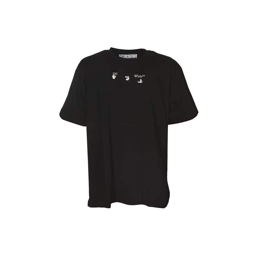 Off-White Черные мужские топы с красным маркером OMAA038S21JER0021025
