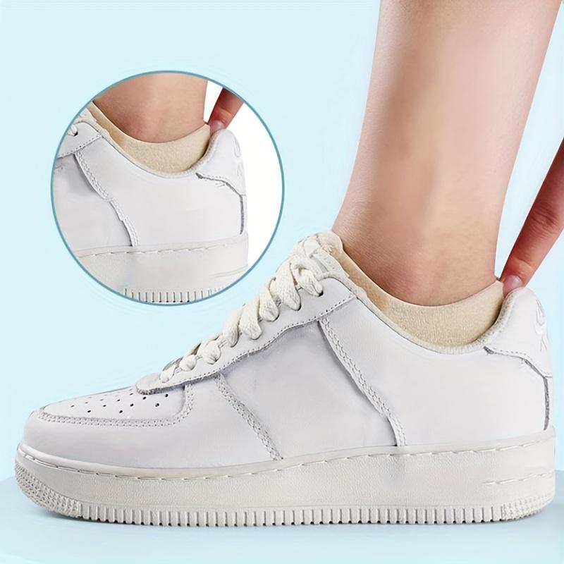 [Comfortable Heel Pads] 1 Pair Adjustable Heel Pads with Breathable Fabric & Non-Slip Straps | Comfortable Arch Support for All-Day Wear, Light Beige