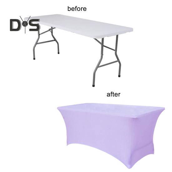 Эластичная скатерть для стола, прямоугольная, однотонная, полиэстеровая ткань, устойчивая к морщинам, моющаяся, для банкета, вечеринки в помещении и на открытом воздухе