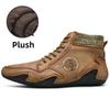 Зимние мужские высокие повседневные туфли ручной работы из искусственного плюша большого размера с резиновой мягкой подошвой для вождения автомобиля
