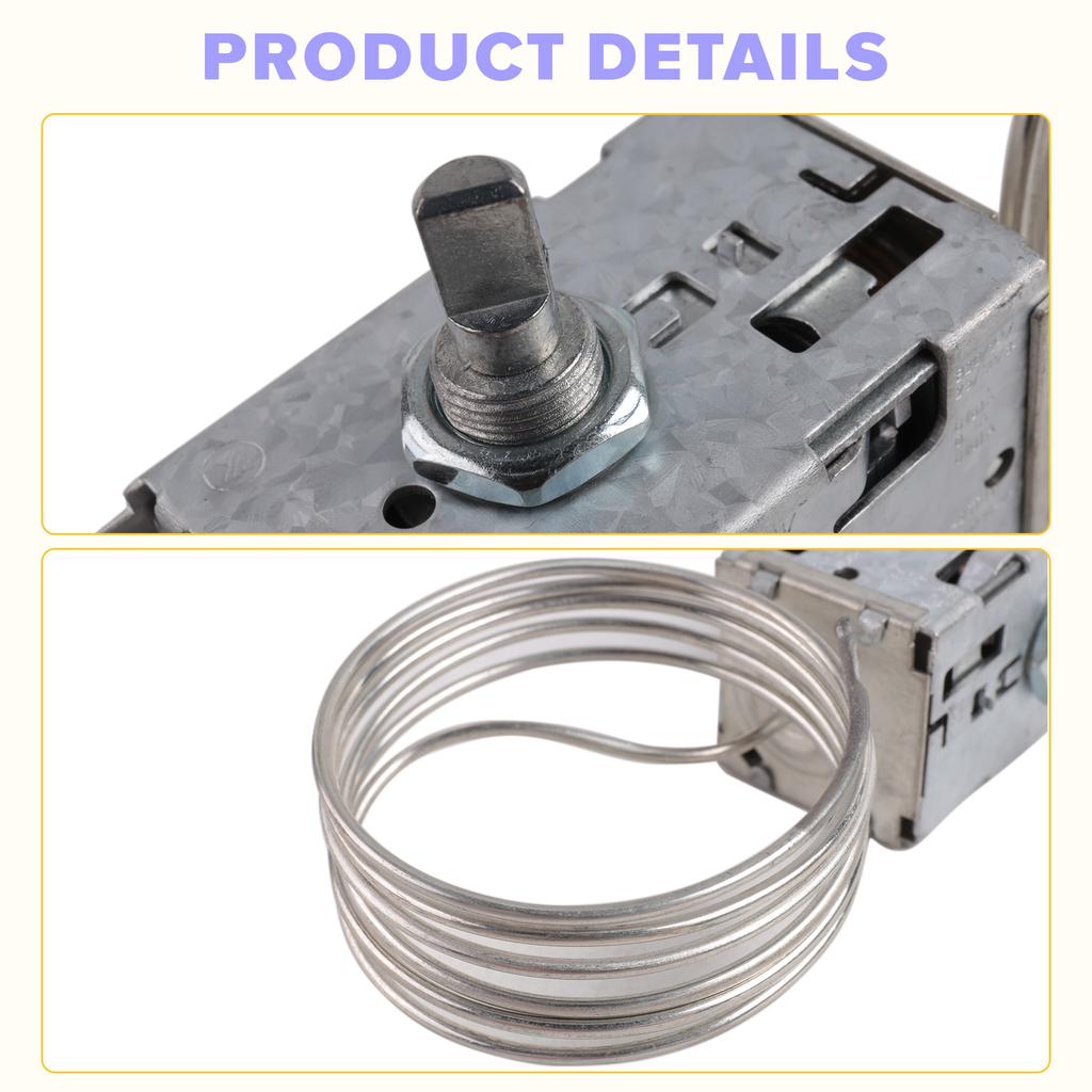 (ABZD) New 25T65 077B6208 Refrigerator Temperature Regulator, 988284 800382 Refrigerator Thermostat