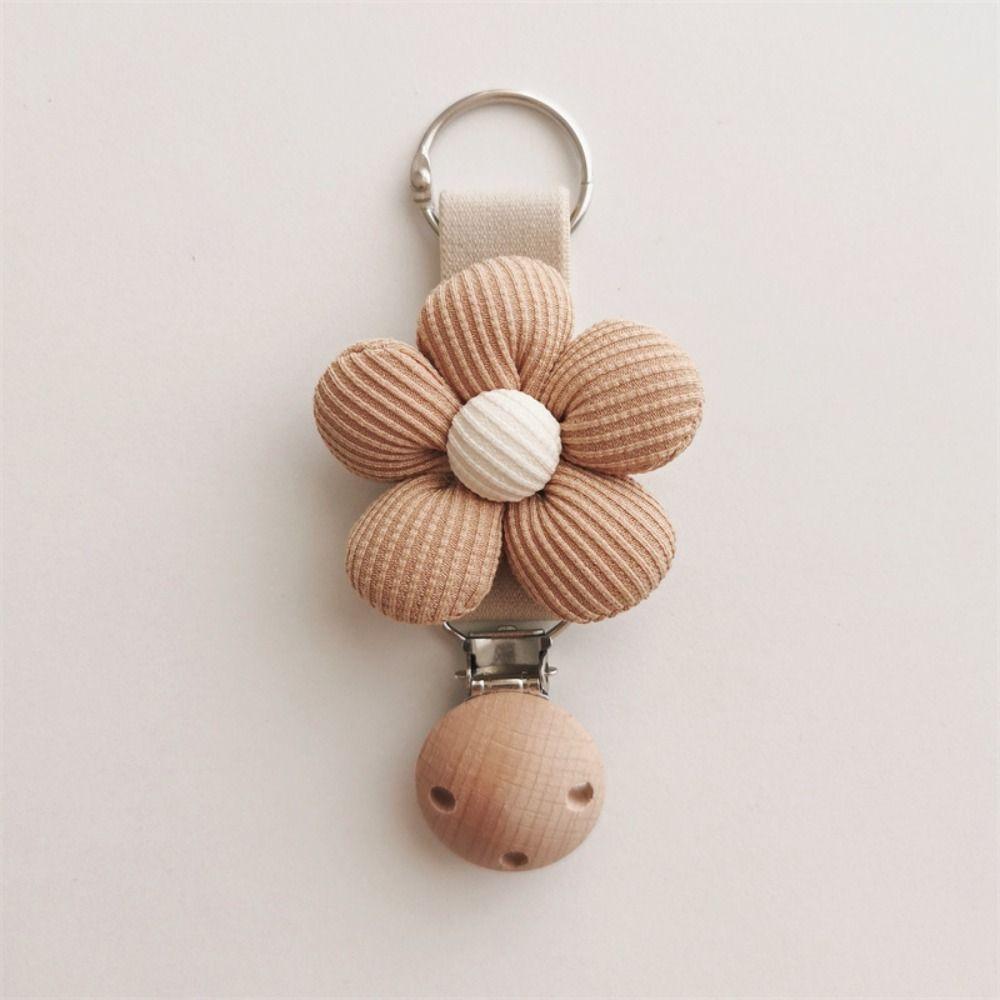 Wood Clip Travel Hat Holder Anti-lost Cotton Flower Hat Clip Detachable Men