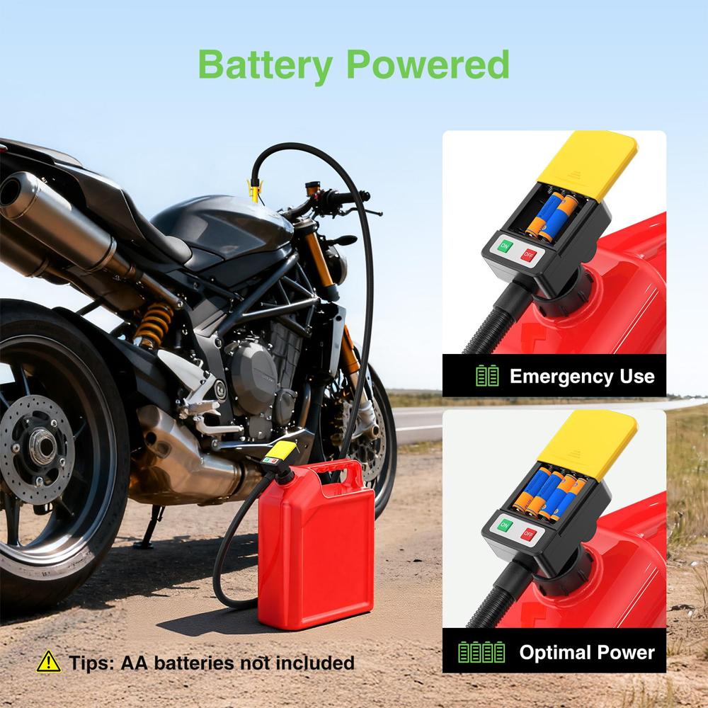 Taskstar Electric Suction Fuel Pump Auto-stop Sensor Leak Protection 51"Hose Gasoline Diesel Electric Fuel Transfer Oil Pump