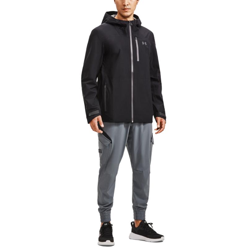 Under Armour Куртка с капюшоном и застежкой-молнией GORE-TEX Paclite Logo Print Мужские куртки Черные 1369994-001