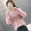 Hollow Knitted Sweater Women's Pullover Spring and Autumn V-neck Blouse Loose Outer Sweater Bottoming Shirt