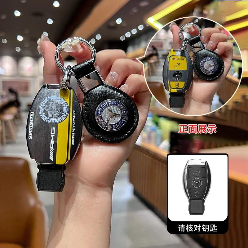 Fashion ABS New Styling Car Logo Remote Key Case Cover Shell For Mercedes Benz A B C S Class AMG GLA CLA GLC W176 W221 W204 W205 ZY3