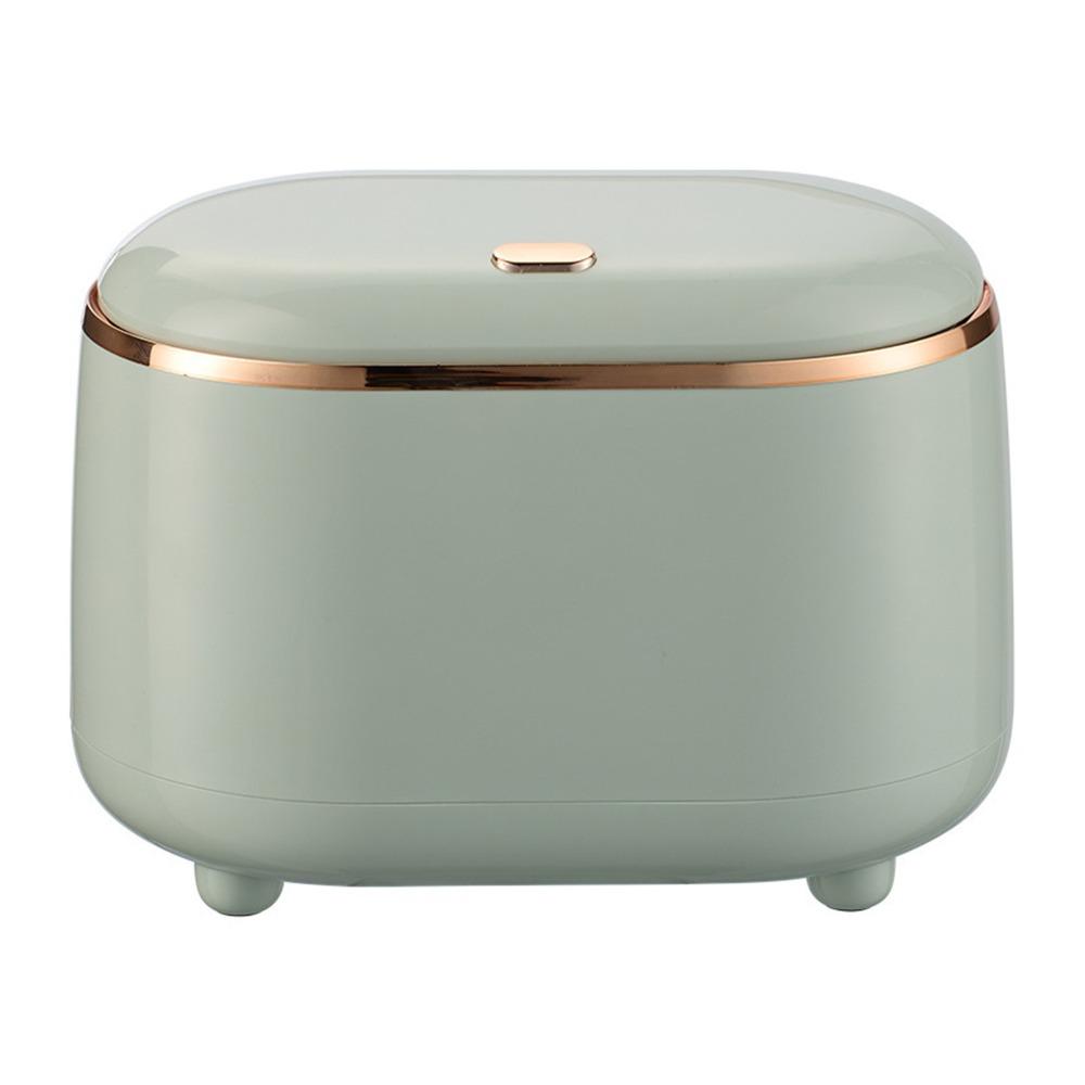 Press Type Lid Desktop Garbage Bin Plastic Countertop Waste Basket Stylish Mini Trash Can Kitchen