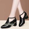 Women Fashion Sweet Comfort Buckle Casual Lady Classic Spring Autumn High Heel Elegant Black Buckle Casual Shoes Platform Female