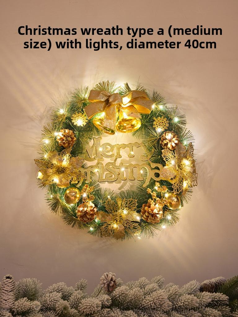 Christmas Ornaments Wreath Pendant Christmas Tree Wreath Home Hotel Scene Arrangement Door Pendant Pendant