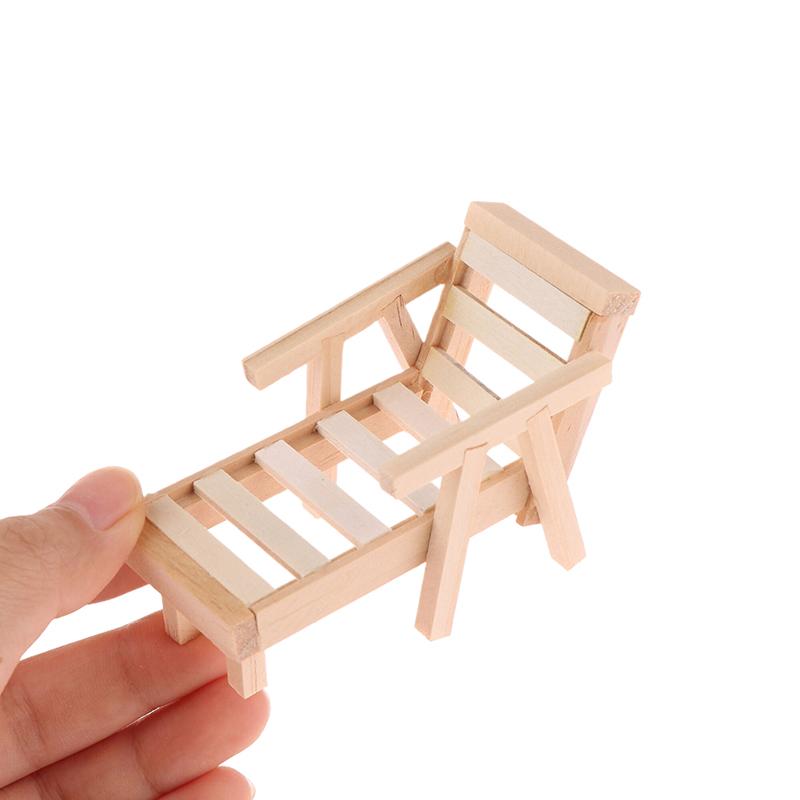 1/12 кукольный домик имитация пляжного кресла шезлонги модель кукольного домика мини мебель украшения кукольные домики аксессуары