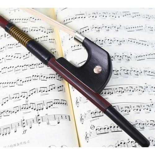VINGOBOW German Double Bass Bow, Advanced, 1/2 Size, Pernambuco, Performance