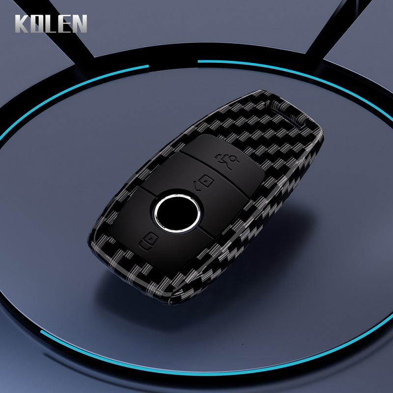 Чехол для автомобильного ключа из углеродного волокна ABS для Mercedes Benz ABCES Class W204 W205 W212 W213 W176 GLC CLA AMG W177 X167 W463