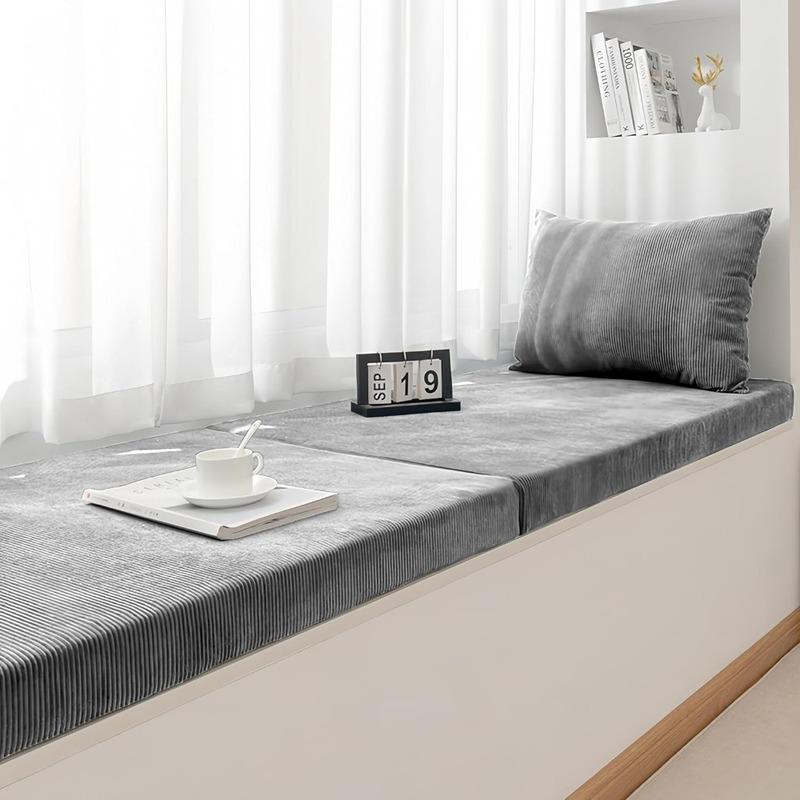 Custom Corduroy Bench Cushion Bay Window Pad Long Mattress Sofa Chair Seat Pillow Decorative Indoor Outdoor Garden Patio Seating