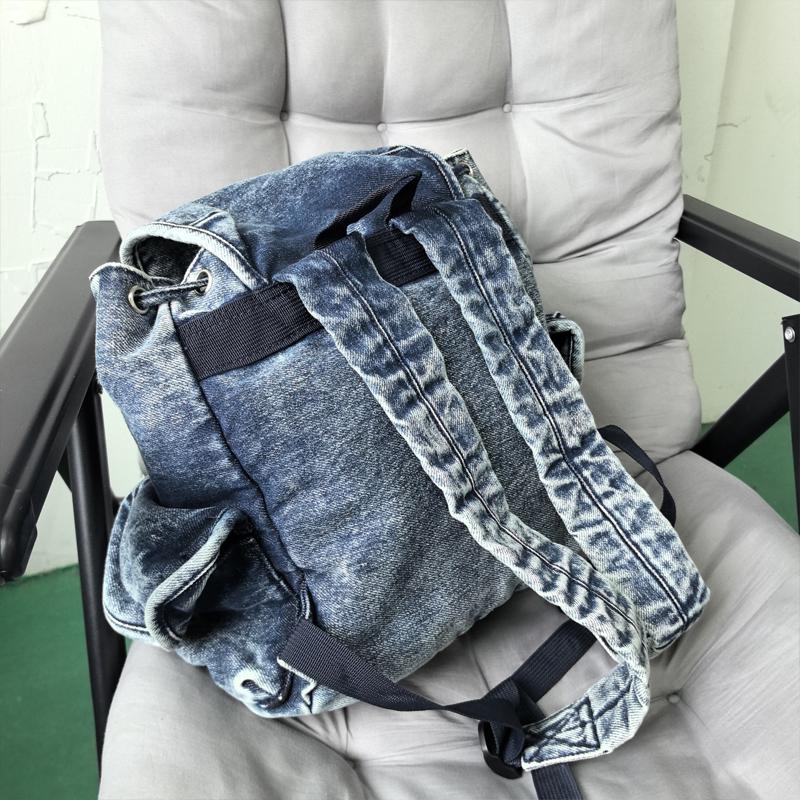 Новый потертый джинсовый рюкзак с потертостями, женский, симпатичный, сумка-мешок с несколькими карманами, повседневный рюкзак, большая вместимость, школьная сумка