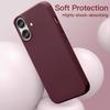 Coque de protection - Silicone - pour iPhone 16 Plus - Rouge Bordeaux - Antirayures - Antidérapante
