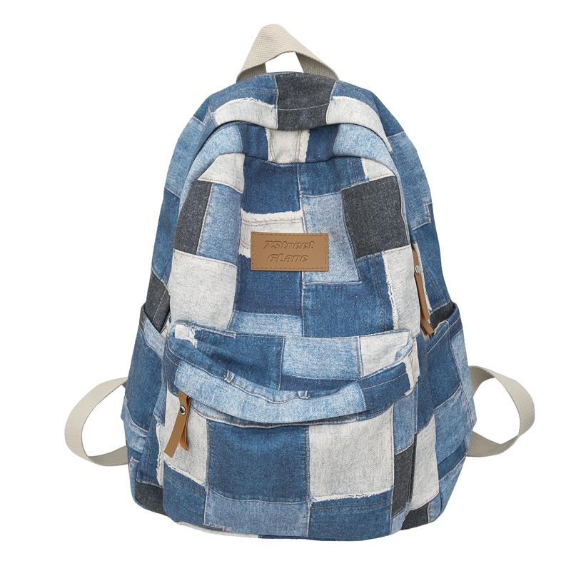 Джинсовый рюкзак женский школьный рюкзак для учащихся средней школы мужской
