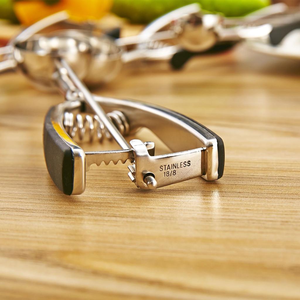 55mm 304 Stainless Steel Cookie Scoop Multifunctional Melon Ball Scoop Ice Cream Scoop Kitchen Scooper for Food Dishwasher Safe