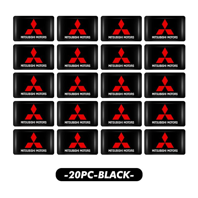 cxdjmy1 For Mitsubishi 10/20/30pcs Car Logo Self-Adhesive Stickers Epoxy Emblem Decal Accessories Outlander Lancer Cross Colt Xpander