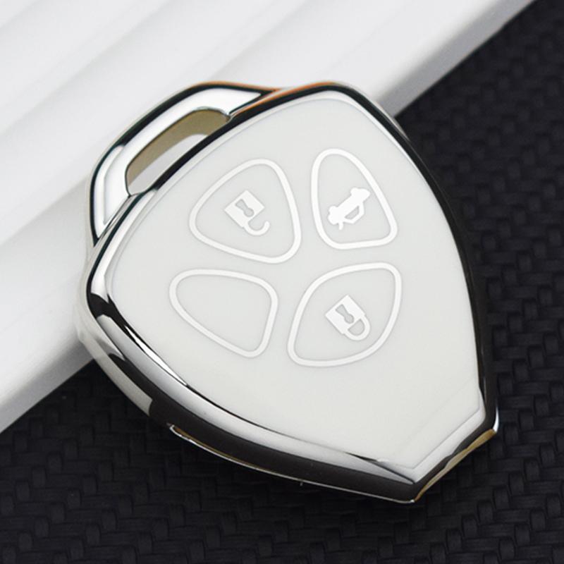 3 Buttons TPU Key Holder Case for Toyota Yaris/Vitz Auris Mk I 2007 Corolla Verso Hilux 7 RAV4 Porte Camry Car Key Cover Keychain