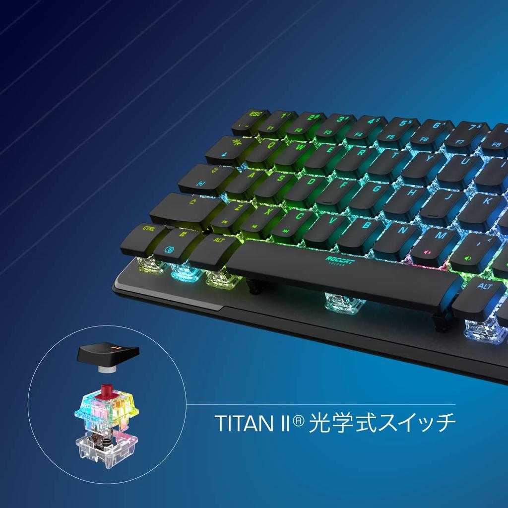 ROCCAT USB VULCAN II Игровая раскладка авторизованный дистрибьютор Мини/RGB клавиатура/черный/английский [Японский продукт]