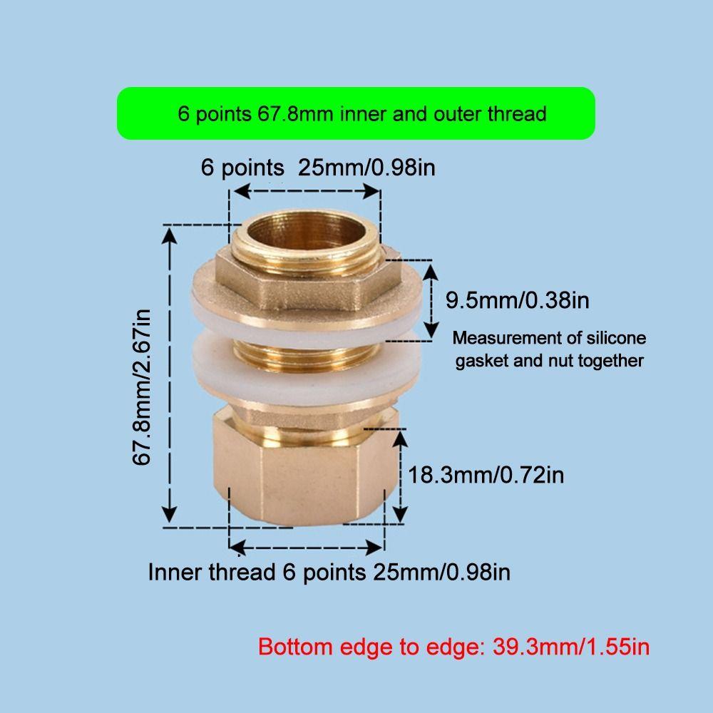 Copper Pipe Water Tank Connector 1/2" 1/4" Fish Tank Coupling Joint Garden Irrigation Pipe
