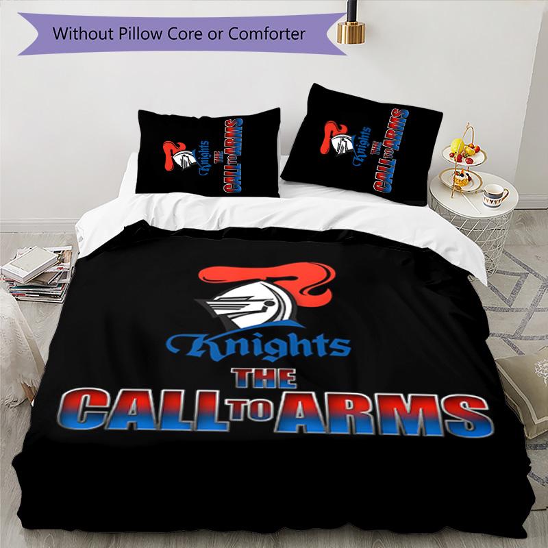 Knights  3pcs Bedding Set Duvet Cover Closure Includes 1 Duvet Cover & 2 Pillowcases for All Seasons Bedroom Home Dorm Decor