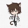 Boy Hoodie Chibi Anime Chibi Catgirl Iron On Patches For Clothing Applique Stickers On Clothes Heat-Sensitive Custom Patch