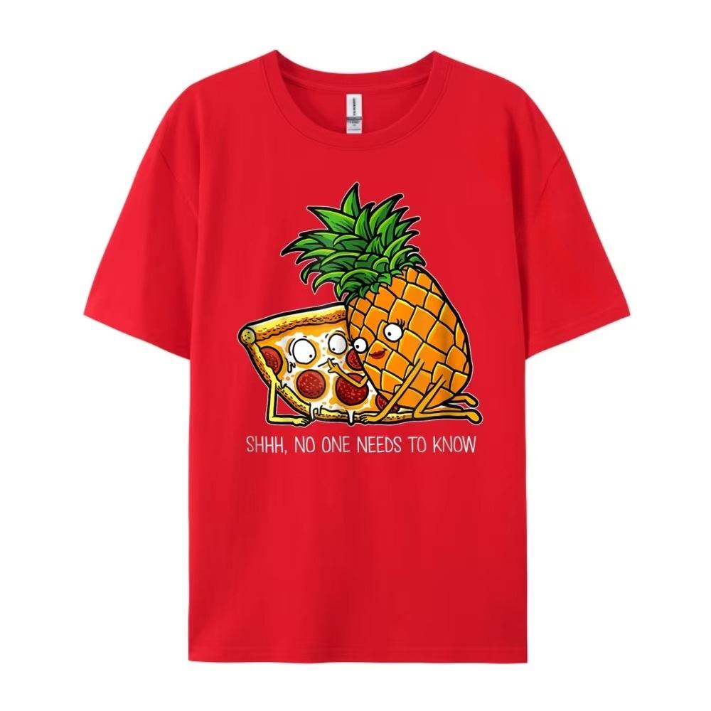 2026 New Pineapple Pizza Funny Pepperoni Pizzas Graphic Tshirt Men Women Humor Vintage Novelty Tshirts Mens Tee