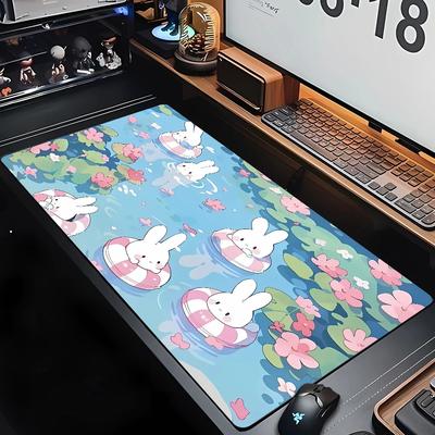 Игровая клавиатура Коврик для офиса Мягкий Нескользящий Ковер Резиновая подставка под мышь Новые модели Милый кролик Розовый Аниме коврик для мыши Домашний HD-печать коврик для мыши