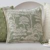 Cream Style Pillow Case Flower Pillow Living Room Sofa Green Rectangular Waist Pillow Bay Window Back Cushion