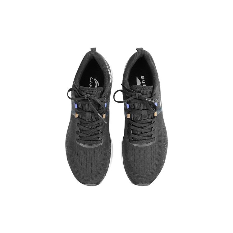 Li Ning Red Rabbit 4 Ткань Сетка Амортизация Нескользящие Износостойкие Дышащие Низкие Повседневные Туфли Мужские Кроссовки Черные ARMR019-5