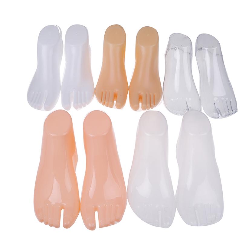 2pc/1Pair Nude/Clear Plastic Female Feet Mannequin Model For Foot Thong Style Sandal Jewerly Sandal Shoe Sock Display