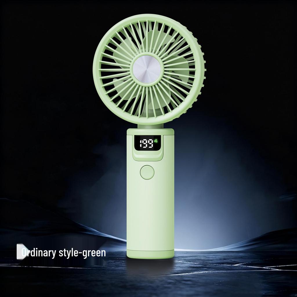 High-Speed Brushless 10-Gear Fan with Digital Display - USB Powered, Handheld or Desktop Use