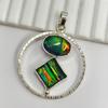 36Ct CERTIFIED Natural Opal 925 Sterling Silver Gemstone Beautiful Fancy Pendant
