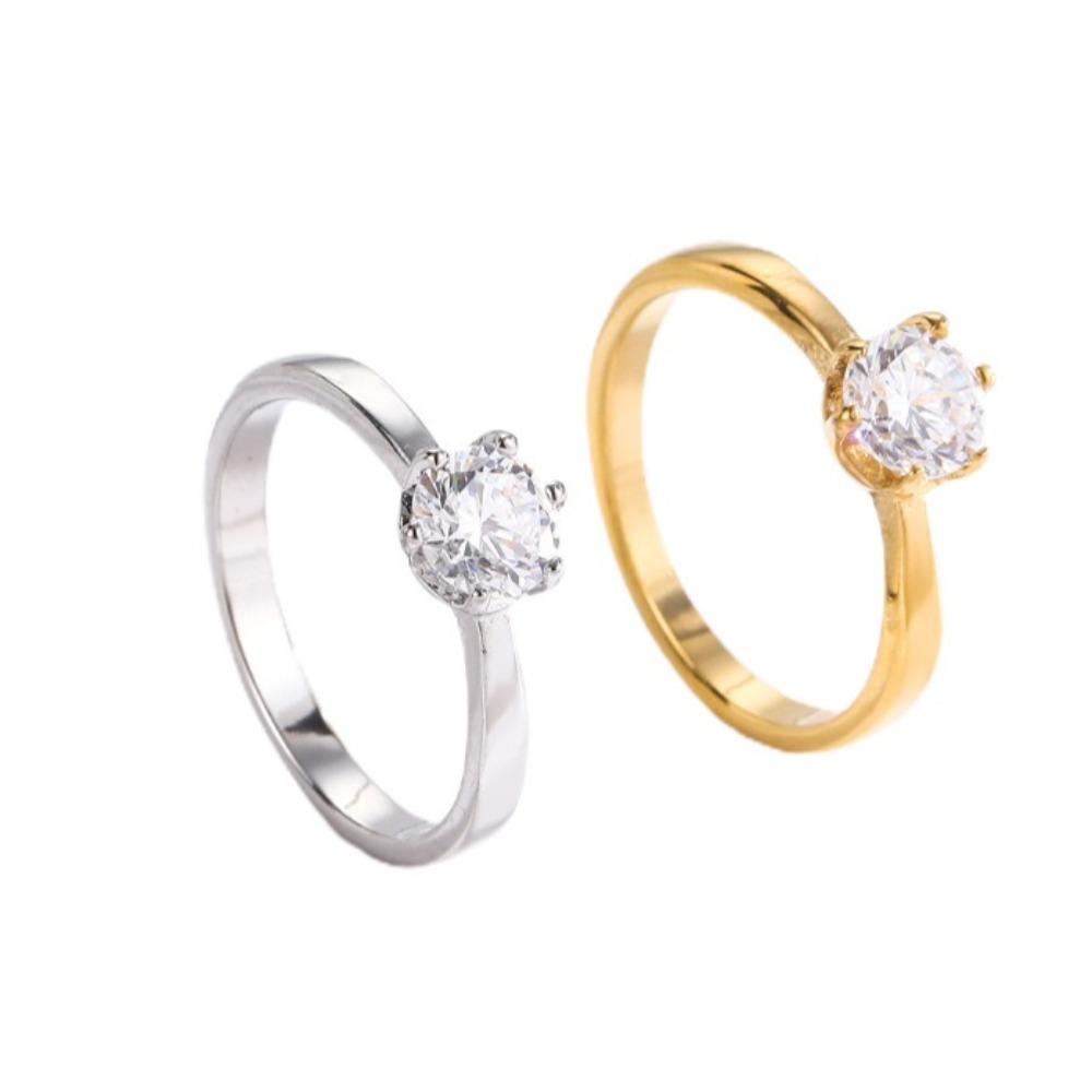 Роскошное французское титановое кольцо с сверкающим цирконом для женщин Стильный универсальный модный ювелирный аксессуар