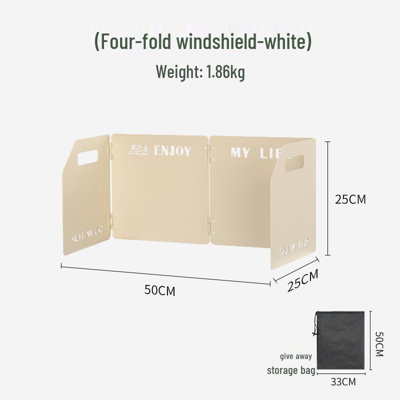 Портативная трехсекционная походная плита с ветрозащитой - Большой концентратор тепла