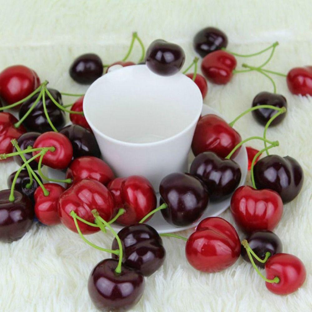 20PCS Photography Props Food Model Plastic Fake Cherry Lemon Patoto Toy