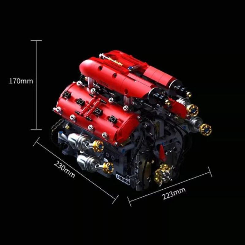 Набор строительных блоков «Техническая модель двигателя V8» с электрическим мотором, игрушки-конструктор, подарки на день рождения для мальчиков, настольный декор